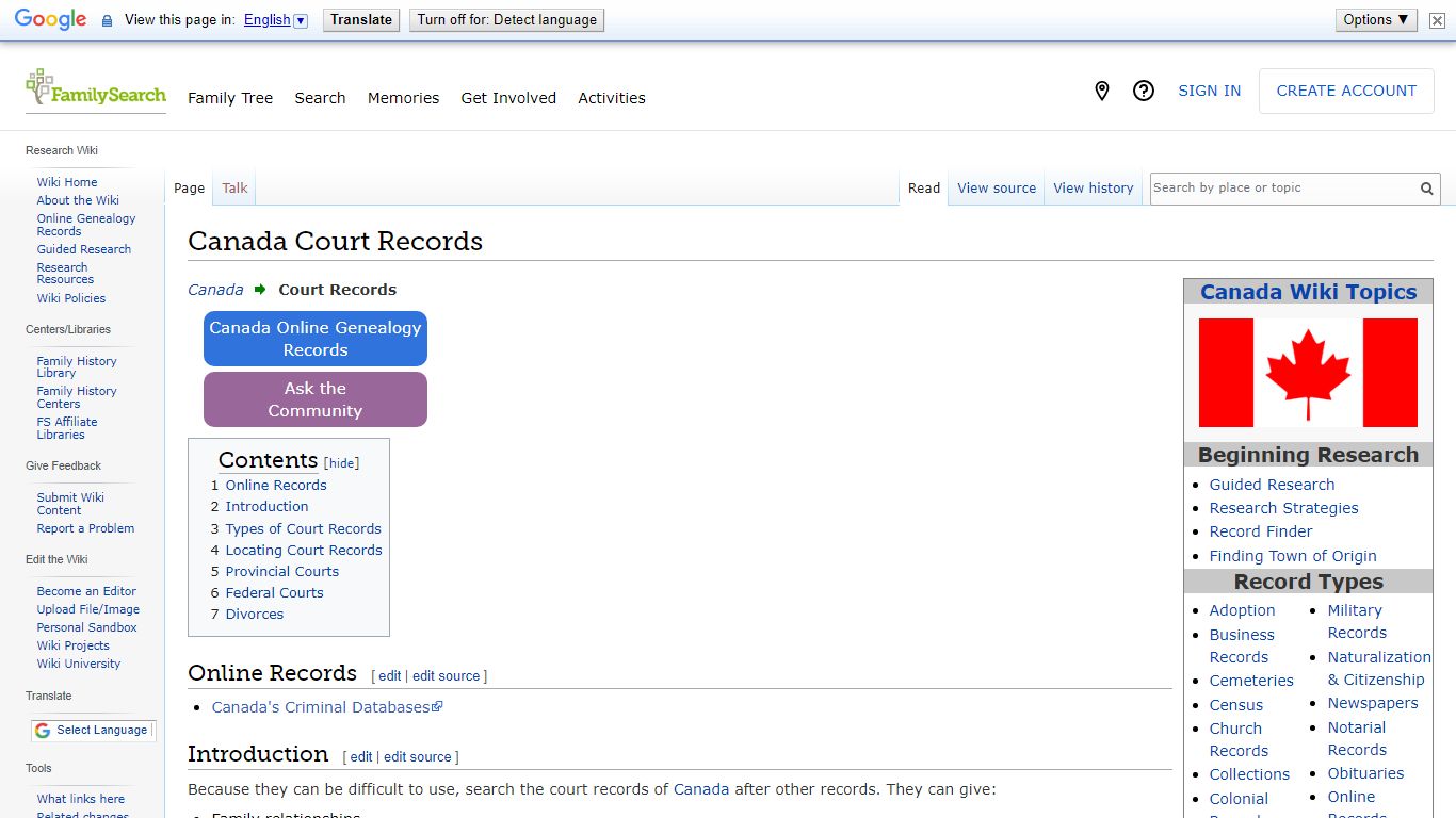 Canada Court Records • FamilySearch